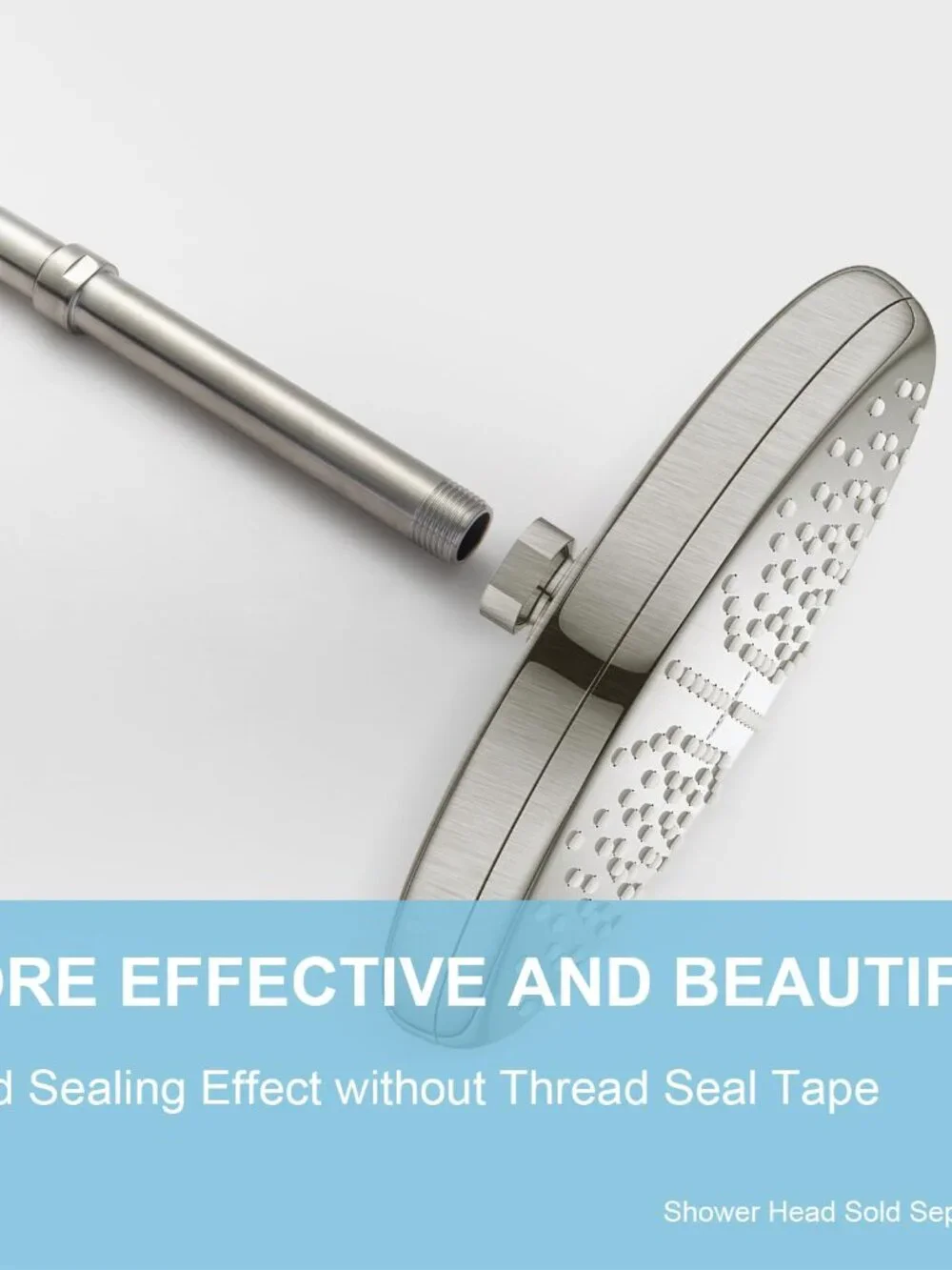 OFFO Shower Head Extension Arm 3 in, Brushed Nickel Shower Arm Extension Shower